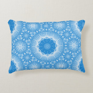 Sapphire Symmetry Majestic Azure Medallion Accent Pillow