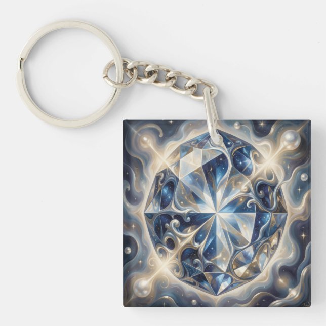 Sapphire – The Stone of Truth and Wisdom´3 Keychain (Front)