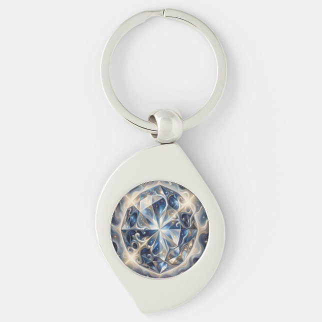 Sapphire – The Stone of Truth and Wisdom´3 Keychain (Front)