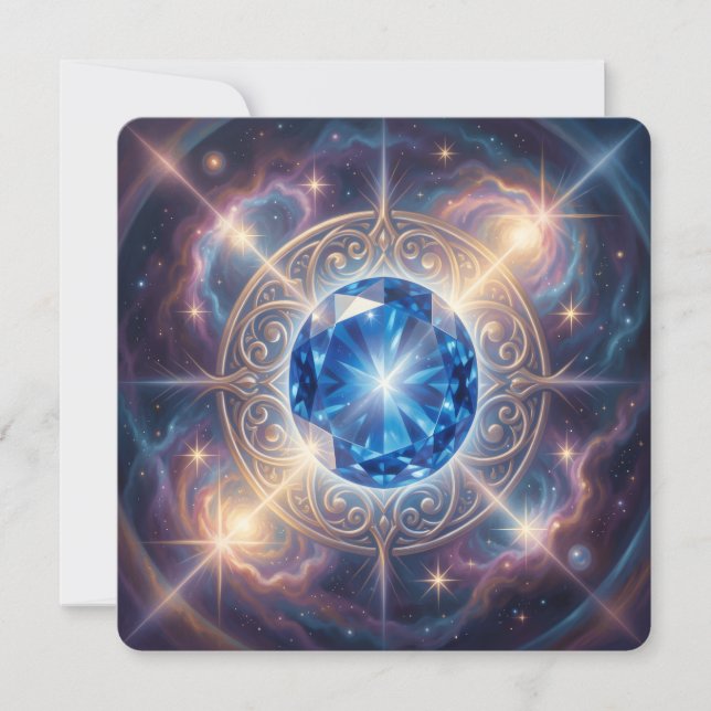 Sapphire – The Stone of Truth and Wisdom´6 Holiday Card (Front)