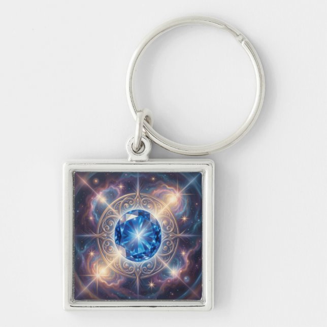 Sapphire – The Stone of Truth and Wisdom´6 Keychain (Front)