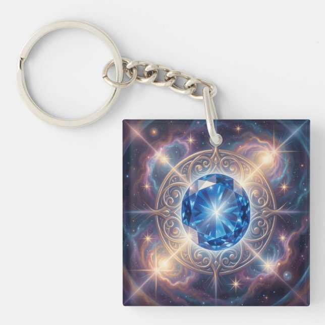 Sapphire – The Stone of Truth and Wisdom´6 Keychain (Front)