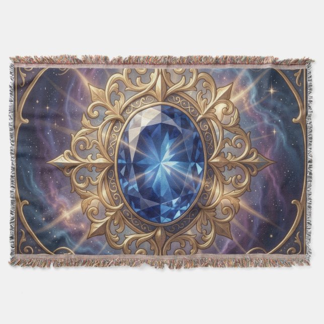 Sapphire – The Stone of Truth and Wisdom´6 Throw Blanket (Front)