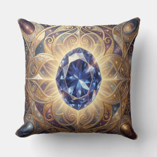 Sapphire – The Stone of Truth and Wisdom Throw Pillow