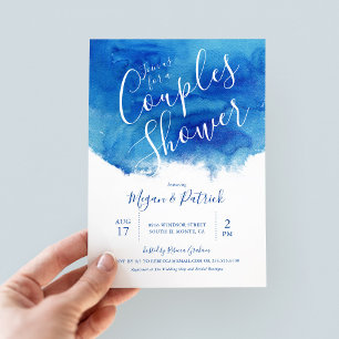 Sapphire Tide Couples Shower Invitation