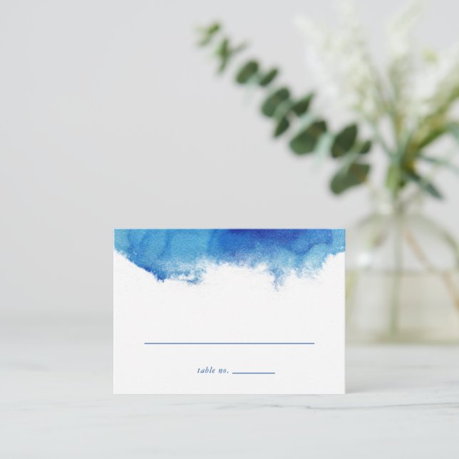 Sapphire Tide Flat Mariage Escort Cartes (Debout devant)