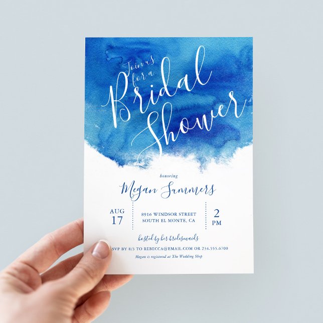 Sapphire Tide Invitation à la douche nuptiale (Créateur téléchargé)