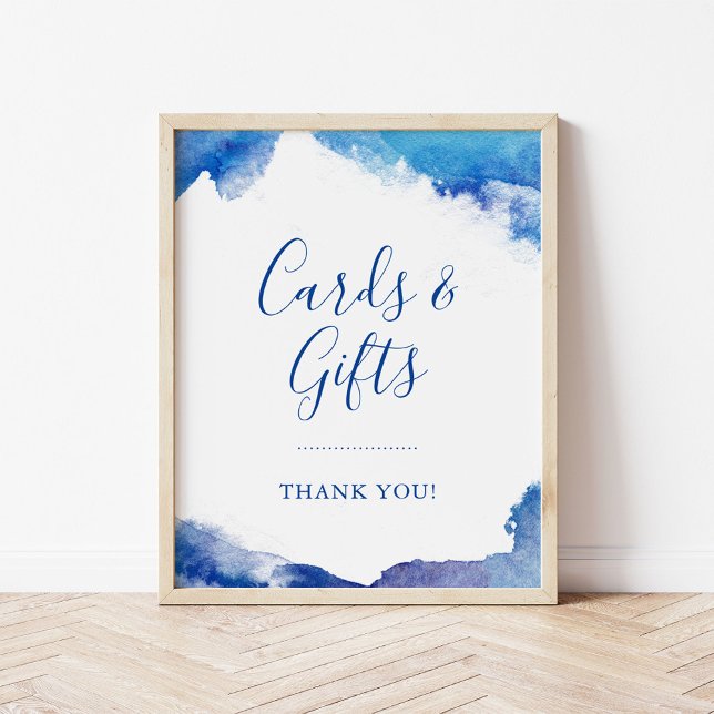 Sapphire Tide Wedding Cards and Gifts Sign (Creator Uploaded)