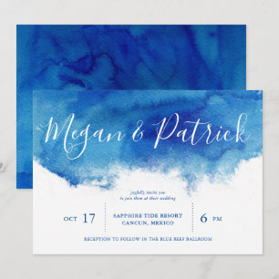 Sapphire Tide Wedding Invitation