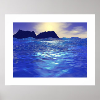 Sapphire Waves Poster