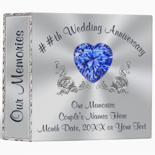 Sapphire Wedding Anniversary Gifts Binder