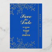 Sapphire Wedding Foil Save the Date