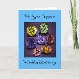 Sapphires Personalised 45th Wedding Anniversary Card