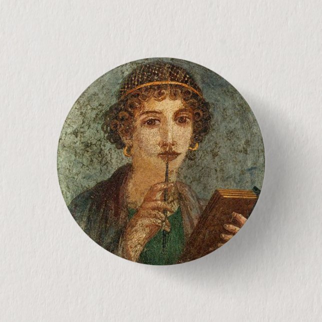 Sappho 1 Inch Round Button (Front)