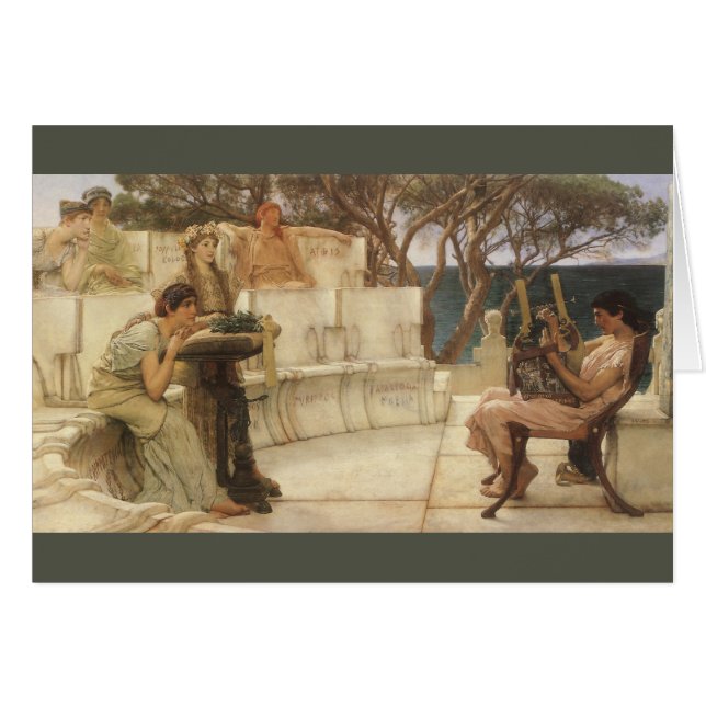 Sappho and Alcaeus by Sir Lawrence Alma Tadema (Front Horizontal)