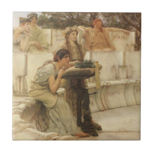 Sappho and Alcaeus by Sir Lawrence Alma Tadema Tile