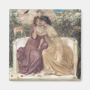Sappho and Erinna in a Greek Garden (Lesbian Love) Magnet