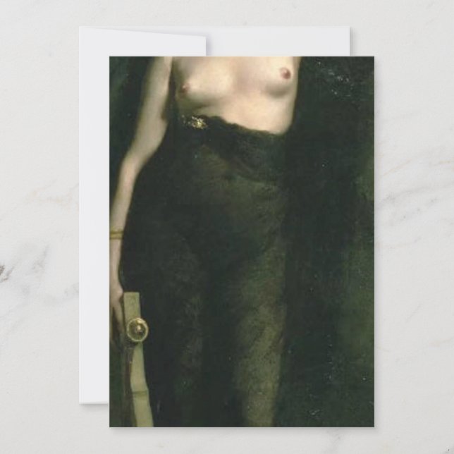 Sappho By Charles Auguste Mengin Invitation (Front)