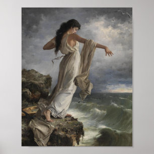 Sappho By Miquel Carbonell I Selva (1854-1896) Poster