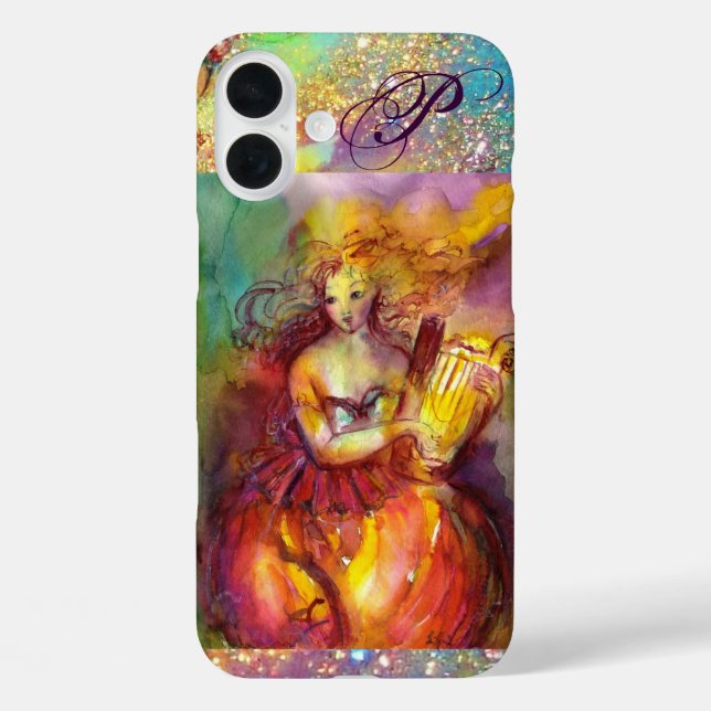 SAPPHO ,DANCE, MUSIC AND POETRY MONOGRAM Case-Mate iPhone CASE (Back)