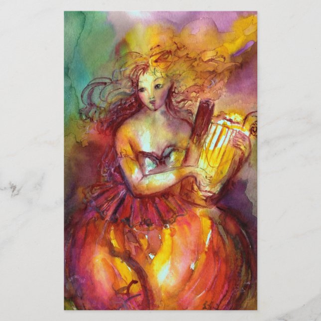 SAPPHO ,DANCE, MUSIC AND POETRY STATIONERY (Front)