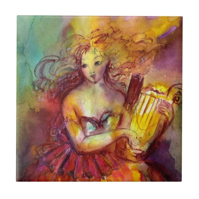 SAPPHO ,DANCE, MUSIC AND POETRY TILE (Front)