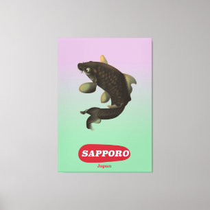 Sapporo Japan Vintage style tourism poster Canvas Print