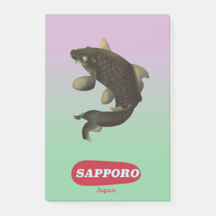 Sapporo Japan Vintage style tourism poster Post-it Notes