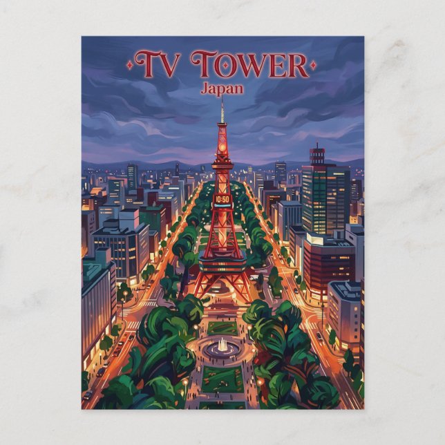 Sapporo TV Tower Japan Postcard (Front)