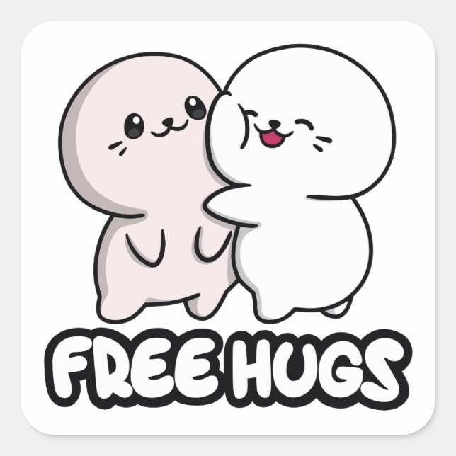 Sappys FREE HUGS Sticker (Front)