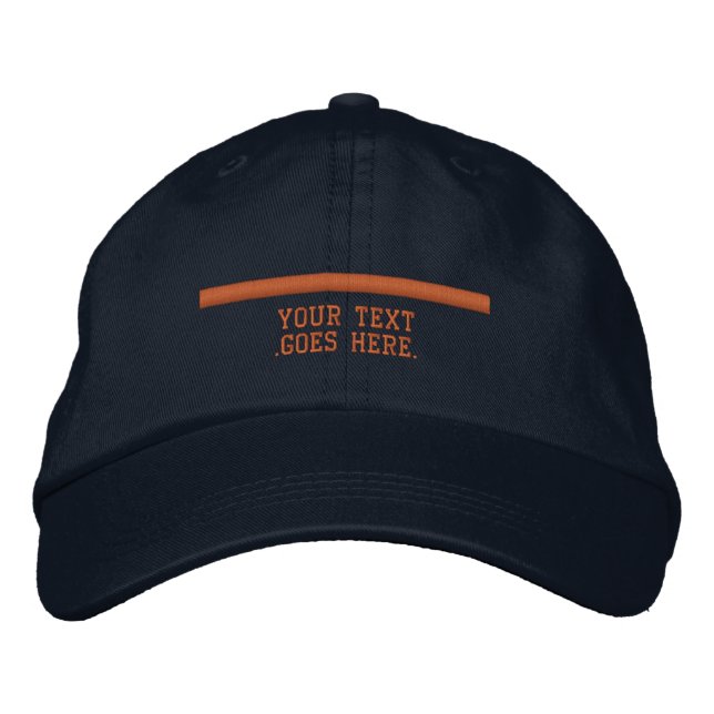 SAR The Thin Orange Line Personalize it with text Embroidered Hat (Front)