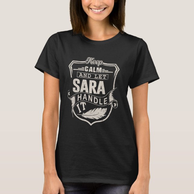 Sara First Name Shirt Sara Name Birthday (Front)