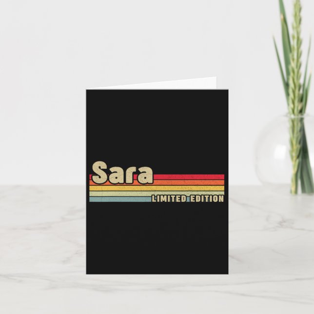 Sara Gift Name Personalized Birthday Fun Christmas Card (Front)