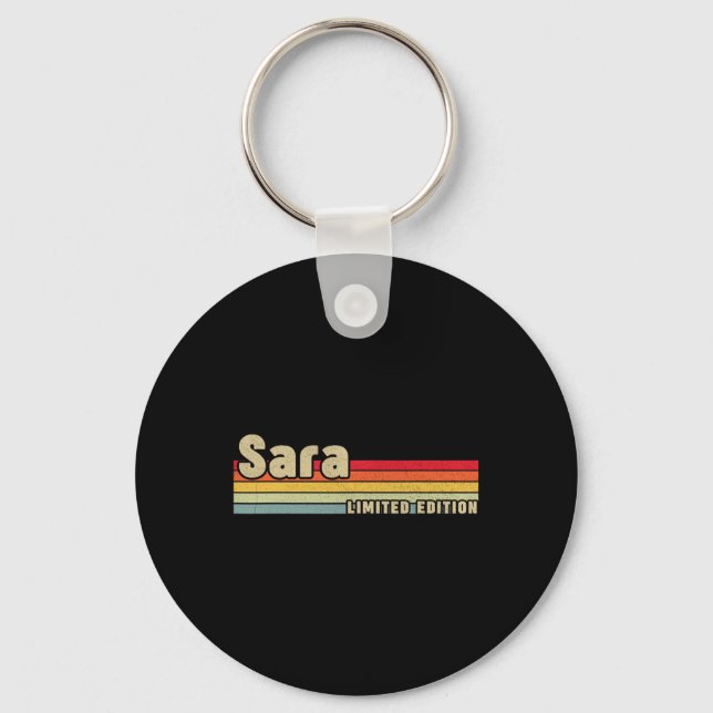 Sara Gift Name Personalized Birthday Fun Christmas Keychain (Front)