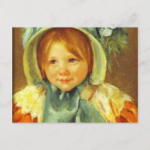 Sara in a Green Bonnet. c. 1901, Mary Cassatt Postcard