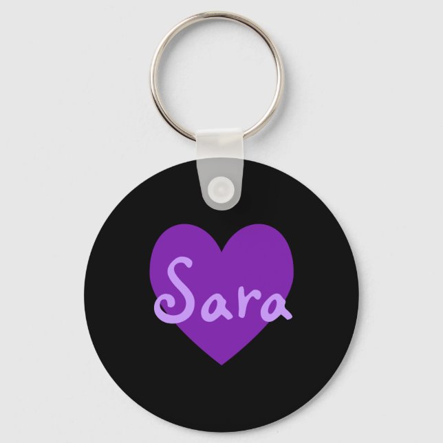 Sara in Purple Keychain (Front)