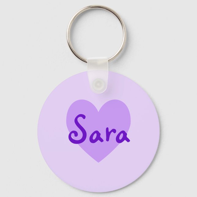 Sara in Purple Keychain (Front)