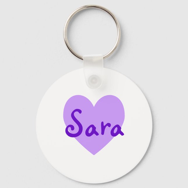 Sara in Purple Keychain (Front)