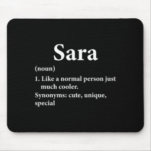 Sara Name Definition Funny D  Mouse Pad