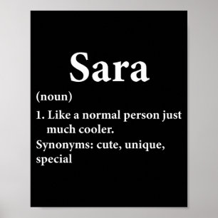 Sara Name Definition Funny D Poster