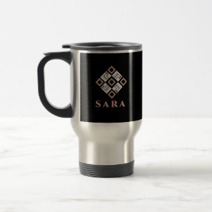 SARA Name Mug Modern Kufic Geometric Pattern Des