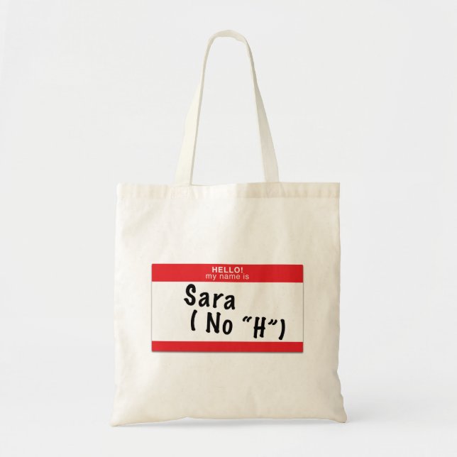 Sara No H Tote Bag (Front)