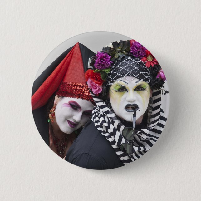 Sara & Saviour 2 Inch Round Button (Front)