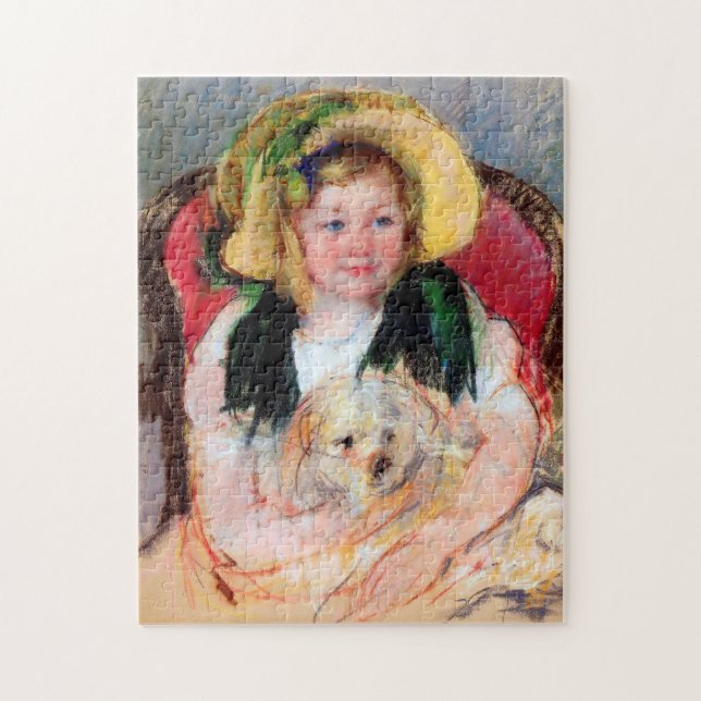 Sara with Her Dog, Cassatt Jigsaw Puzzle (Vertical)