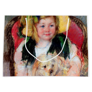 Sara with Her Dog, Cassatt Large Gift Bag