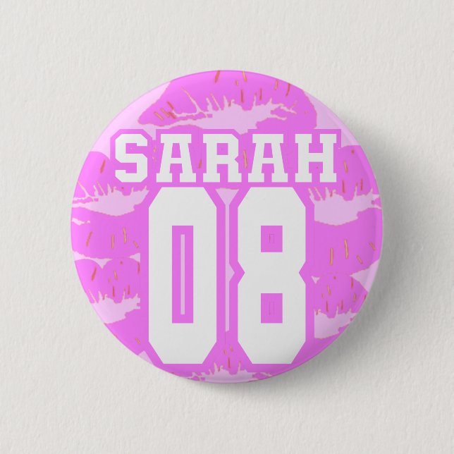 Sarah 08 - Read My Lips 2 Inch Round Button (Front)