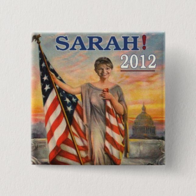 Sarah! 2012 2 inch square button (Front)