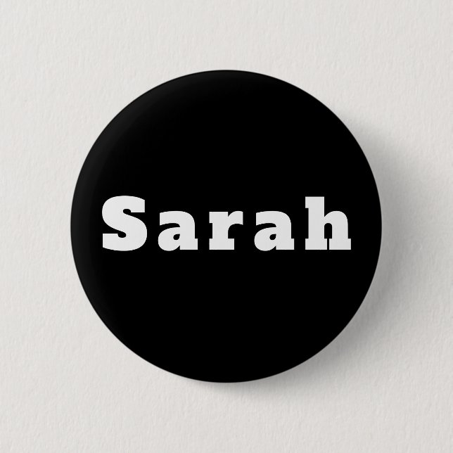 Sarah 2 Inch Round Button (Front)