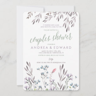 Sarah - A Wildflower Wedding Couples Shower Invitation