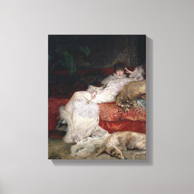 Sarah Bernhardt  1876 Canvas Print (Front)